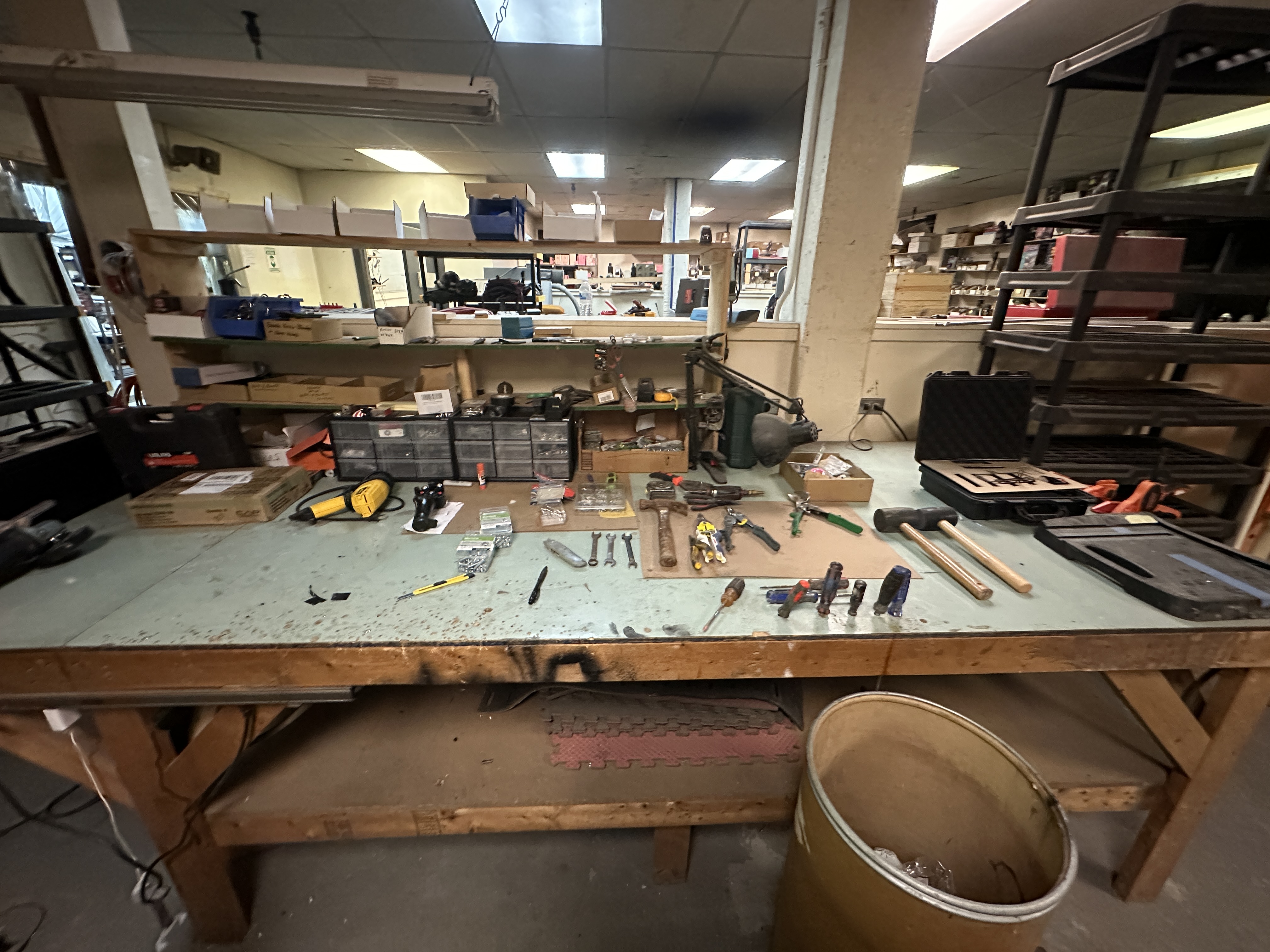 Bill’s workbench with tools